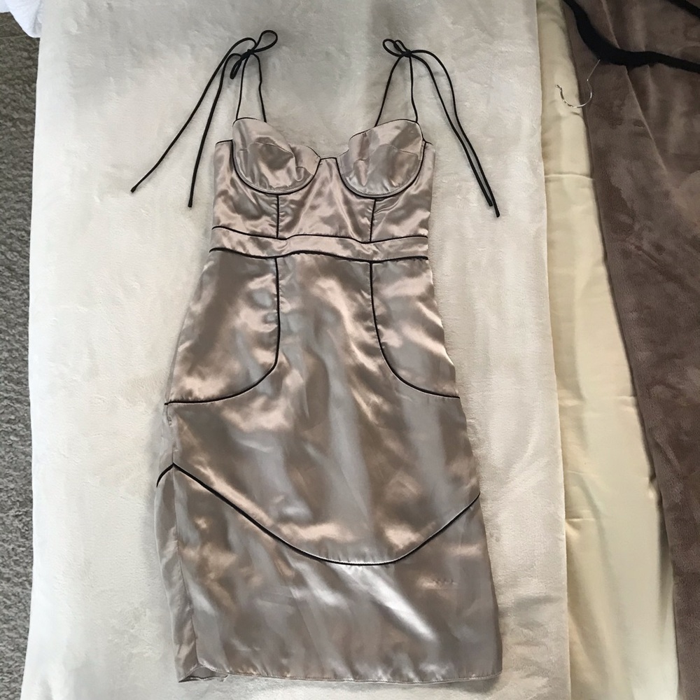 Ingwa Melero Silk Corset Cocktail Dress